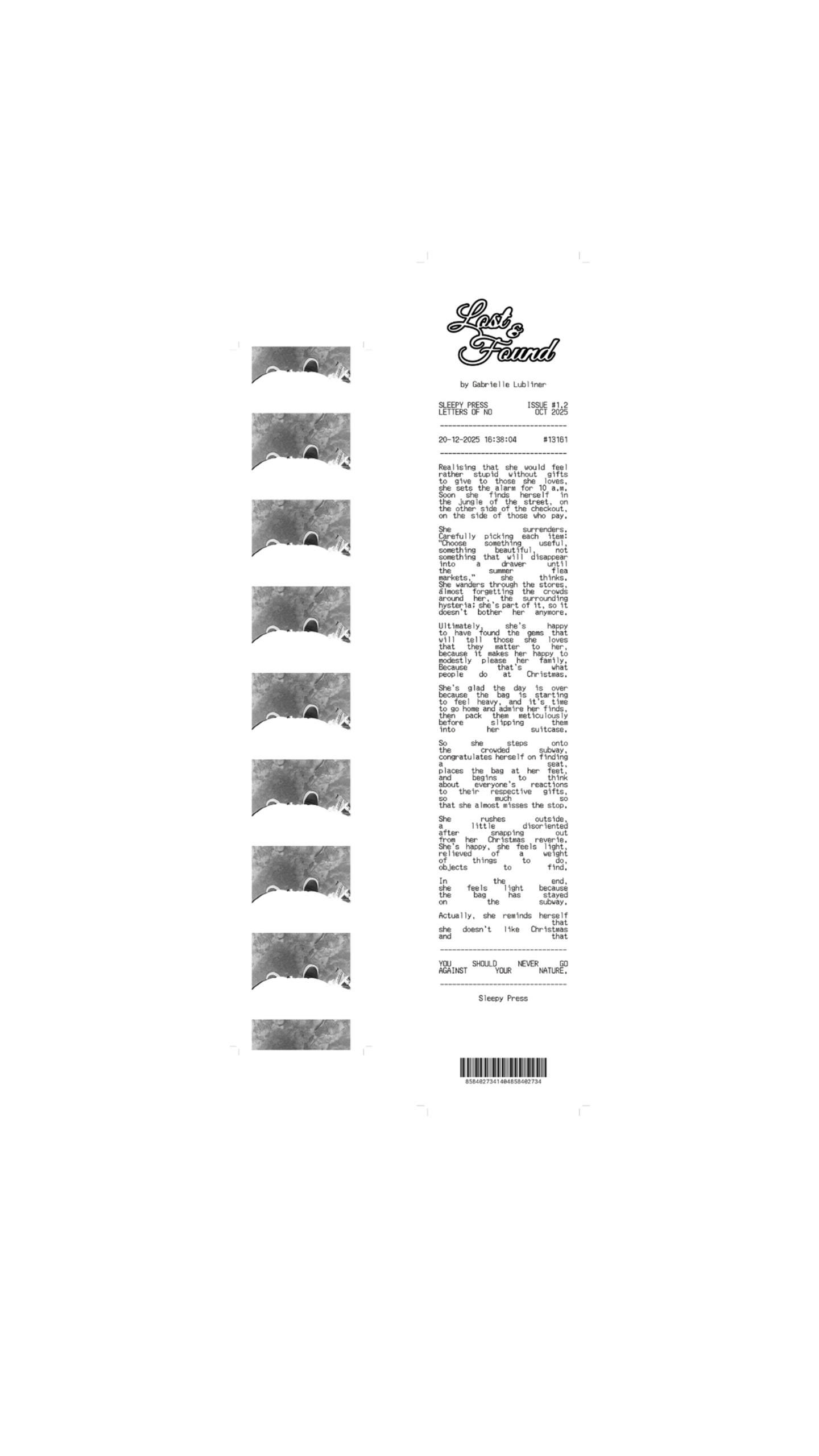 SLEEPY PRESS – Gabrielle Lubliner, Lost and Found